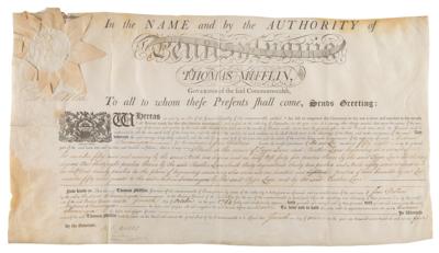 Lot #254 Thomas Mifflin and Alexander Dallas Document Signed