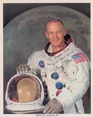 Lot #402 Buzz Aldrin Signed Photograph