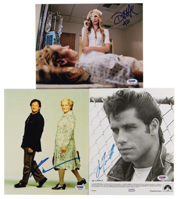 Lot #767 Hollywood: Williams, Travolta, and Hannah (3) Signed Photographs
