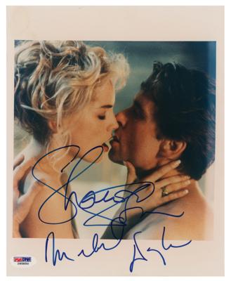 Lot #758 Michael Douglas and Sharon Stone Signed Photograph