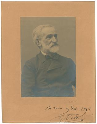 Lot #593 Giuseppe Verdi Signed Photograph