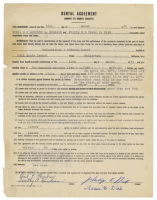 Lot #535 Philip K. Dick Document Signed Twice