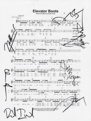 Lot #653 Counting Crows Signed Sheet Music for 'Elevator Boots' - Image 1