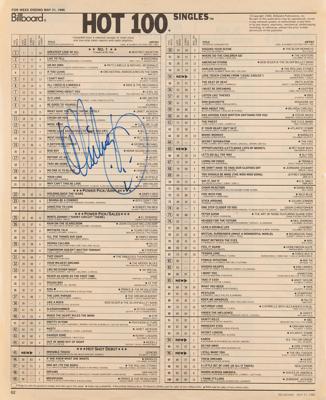 Lot #716 Whitney Houston Signed Billboard Chart - Image 4