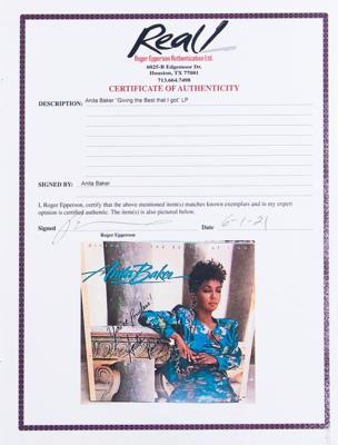 Lot #723 Luther Vandross and Anita Baker Signed Program and Album, with 'The Heat' Tour Jacket - Image 5