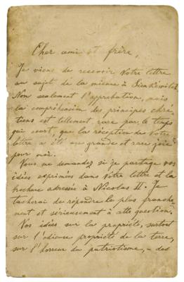 Lot #550 Leo Tolstoy Letter Signed - Image 2
