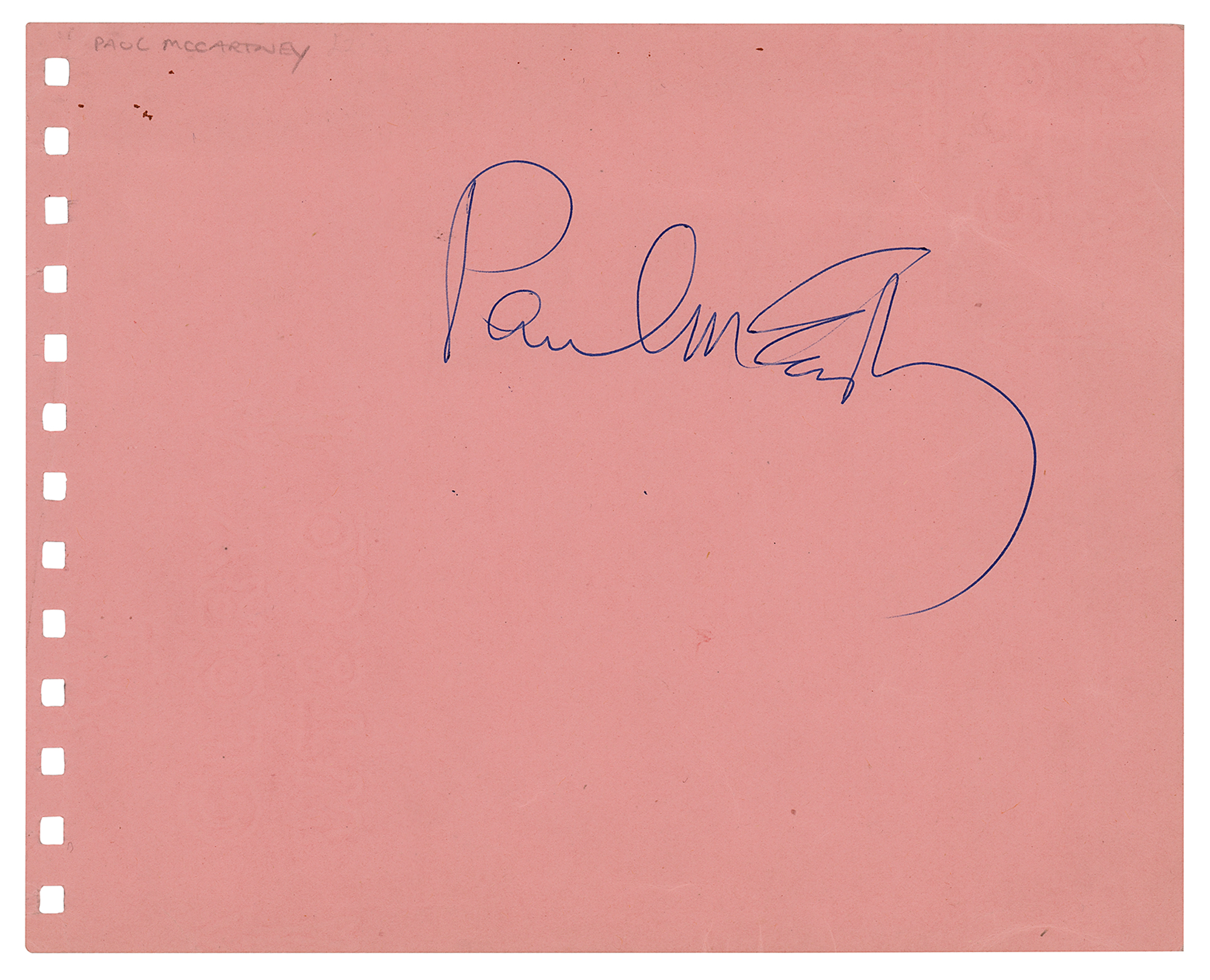 Lot #607 Beatles: Paul McCartney Signature