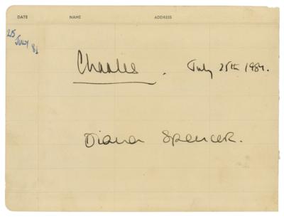 Lot #155 Princess Diana and Prince Charles Signatures