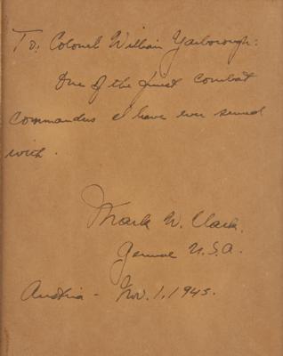 Lot #330 Mark W. Clark Signature - Inscribed to William P. Yarborough - Image 2
