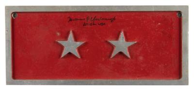 Lot #376 William P. Yarborough's Major General 'Two Star' License Plate - Image 1