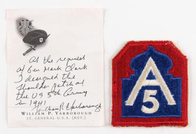 Lot #331 Mark W. Clark and William P. Yarborough (2) Signed Handwritten Letters with United States Fifth Army Display - Image 2