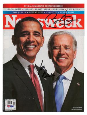 Lot #89 Barack Obama and Joe Biden Signed Magazine