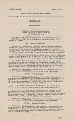 Lot #73 John F. Kennedy Executive Order - Image 1