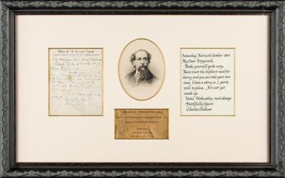 Lot #537 Charles Dickens Autograph Letter Signed