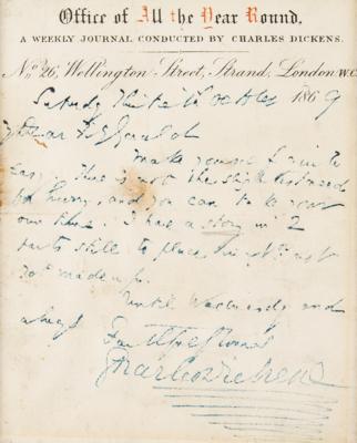 Lot #537 Charles Dickens Autograph Letter Signed - Image 2