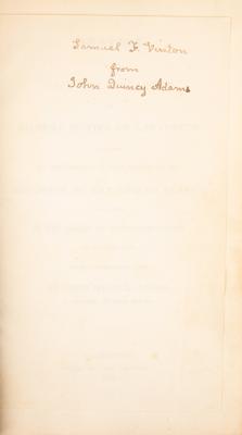 Lot #8 John Quincy Adams Signed Book - Image 2
