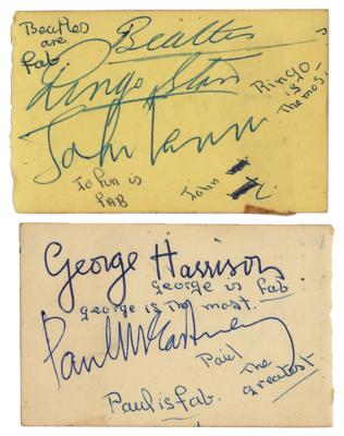 Lot #599 Beatles Signatures