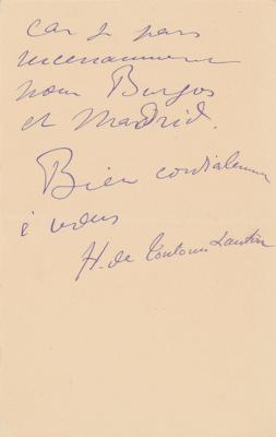 Lot #482 Henri de Toulouse-Lautrec Autograph Letter Signed - Image 2
