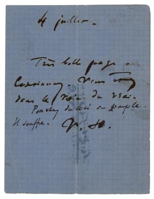 Lot #566 Victor Hugo Autograph Letter Signed - Image 1