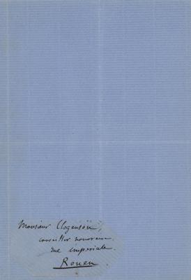 Lot #538 Gustave Flaubert Autograph Letter Signed - Image 2