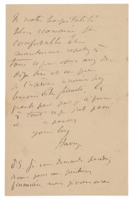 Lot #408 Henri de Toulouse-Lautrec Autograph Letter Signed - Image 3