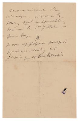 Lot #408 Henri de Toulouse-Lautrec Autograph Letter Signed - Image 4
