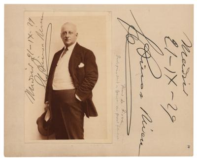 Lot #283 Miguel Primo de Rivera Signed Photograph and Signature