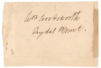 Lot #527 William Wordsworth and Felicia Hemans Signatures - Image 1