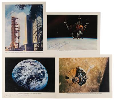 Lot #389 John Glenn (4) Signed Oversized NASA Photographs
