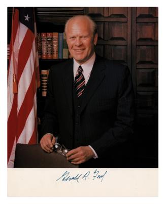 Lot #51 Gerald Ford Signed Photograph - Image 1