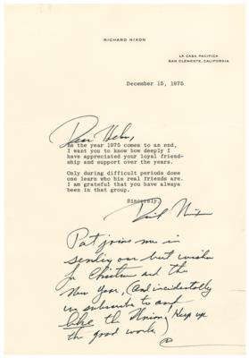 Lot #20 Richard Nixon (2) Typed Letters Signed