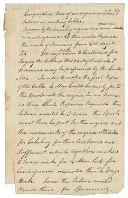 Lot #126 Robert Fulton Autograph Manuscript Signed