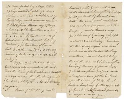 Lot #126 Robert Fulton Autograph Manuscript Signed - Image 2