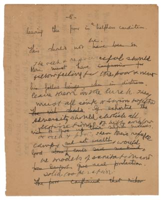 Lot #139 Mohandas Gandhi Hand-Corrected Manuscript