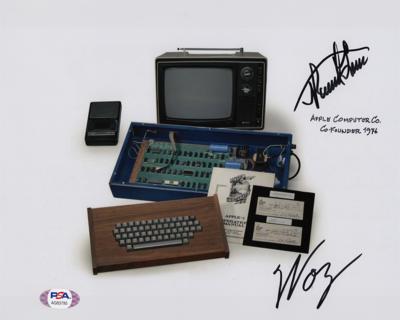 Lot #161 Apple: Wozniak and Wayne Signed Photograph - Image 1