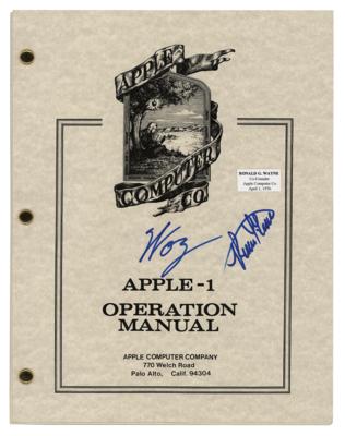 Lot #164 Apple: Wozniak and Wayne Signed Apple-1 Manual - Image 1