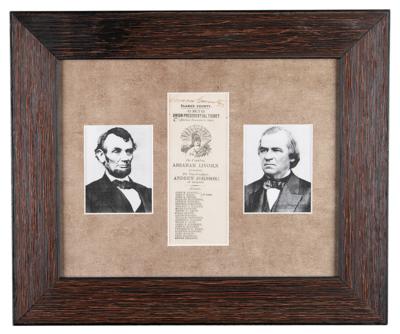Lot #59 Abraham Lincoln 1864 Presidential Election Ticket - Image 1