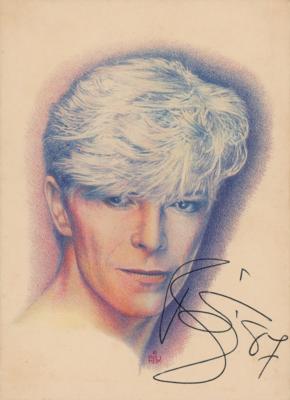 Lot #648 David Bowie Signed Promo Card - Image 1