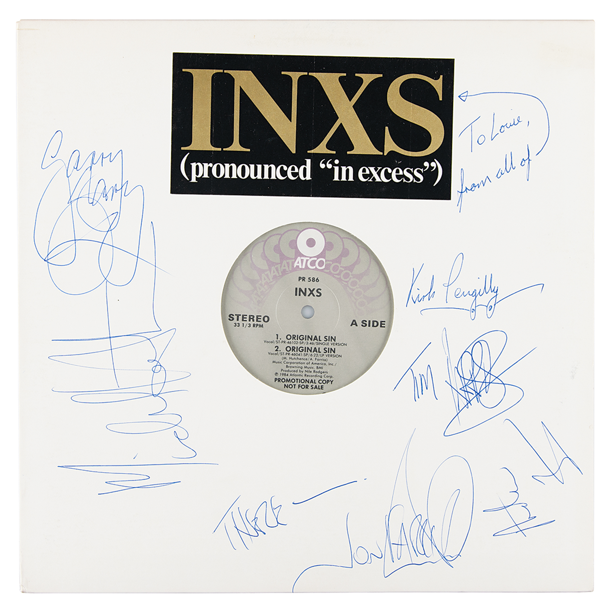 Lot #662 INXS Signed Album