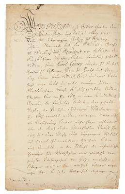Lot #255 King Gustav III of Sweden Document Signed - Image 1