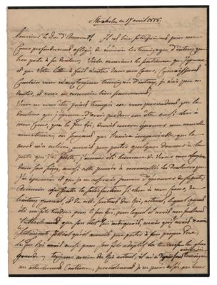 Lot #215 Hedvig Elisabeth Charlotte of Holstein-Gottorp Autograph Letter Signed