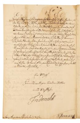 Lot #244 King Frederick IV of Denmark Letter Signed - Image 2