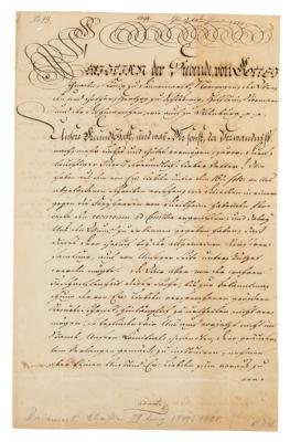 Lot #239 King Christian VII of Denmark Letter Signed