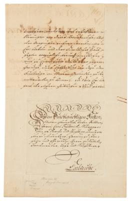 Lot #239 King Christian VII of Denmark Letter Signed - Image 3