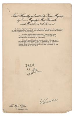 Lot #253 King George VI Document Signed