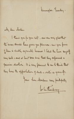Lot #514 William Makepeace Thackeray Autograph Letter Signed - Image 2