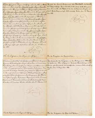 Lot #231 Kaiser Wilhelm I (4) Documents Signed