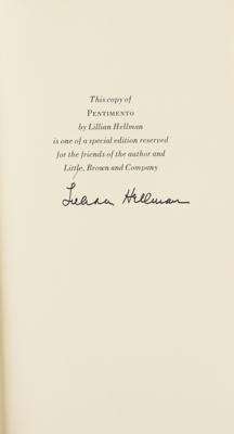 Lot #492 Lillian Hellman Signed Book - Image 2