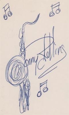 Lot #623 Sonny Rollins Signed Sketch - Image 1