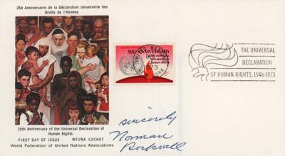 Lot #430 Norman Rockwell Signed First Day Cover - Image 1